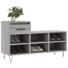 Mueble zapatero madera contrachapada gris Sonoma 102x36x60 cm 3