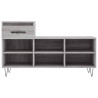 Mueble zapatero madera contrachapada gris Sonoma 102x36x60 cm 5