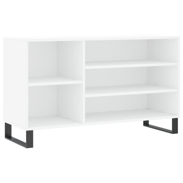 Mueble zapatero madera contrachapada blanco 102x36x60 cm M 2