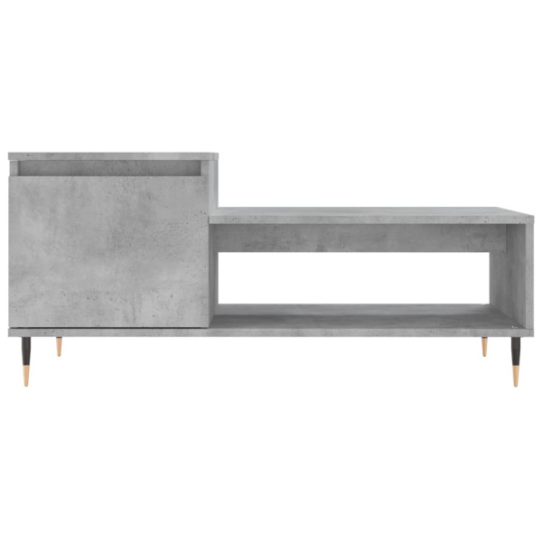 Mesa de centro madera contrachapada gris hormigón 100x50x45 cm M 5