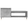 Mesa de centro madera contrachapada gris hormigón 100x50x45 cm 5