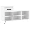 Mueble zapatero madera contrachapada blanco 102x36x60 cm 2