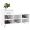 Mueble zapatero madera contrachapada blanco 102x36x60 cm 3