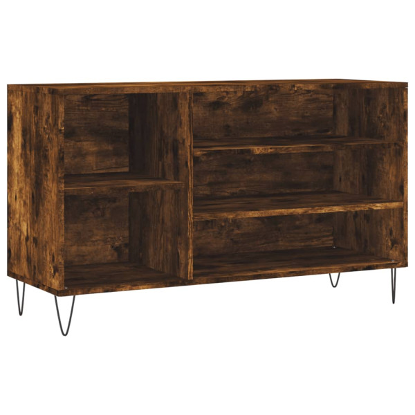 Mueble zapatero madera contrachapada roble ahumado 102x36x60 cm M 2