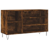 Mueble zapatero madera contrachapada roble ahumado 102x36x60 cm 2