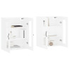 Móveis de parede 2 pcs derivados de madeira branco 3