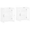 Móveis de parede 2 pcs derivados de madeira branco 4