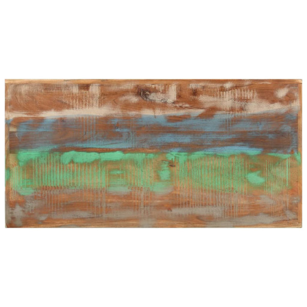 Mesa de bar 110x55x107 cm madeira recuperada maciça e ferro M 4