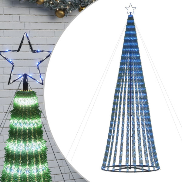 Árvore de Natal cone de luz 688 LEDs azul 300 cm M 2