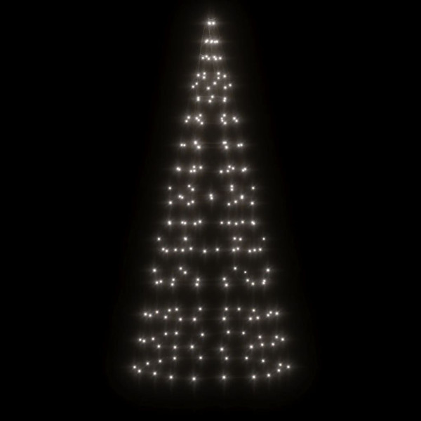 LED Árvore de Natal no mastro 200 LEDs Branco Frio 180 cm M 3