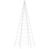 Árbol de Navidad en asta de bandera 200 LED blanco frío 180 cm 4
