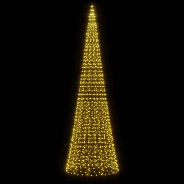Árvore de Natal LED no mastro 1534 LEDs branco quente 500 cm M 3