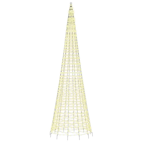 Árbol de Navidad en asta bandera 1534 LED blanco cálido 500 cm M 4