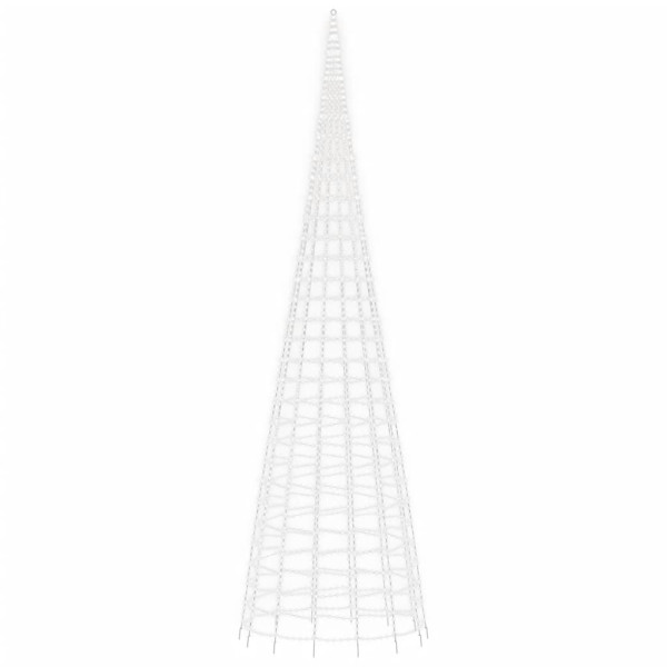 Árbol de Navidad en asta de bandera 3000 LED blanco frío 800 cm M 4