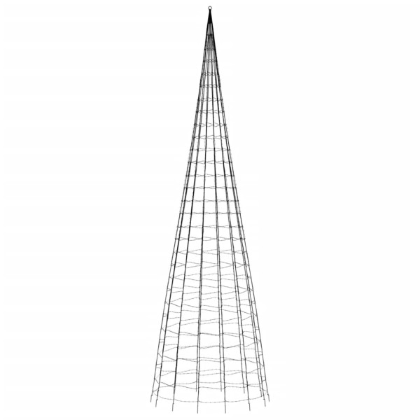 Árvore de Natal LED no mastro 3000 LEDs Branco Frio 800 cm M 5