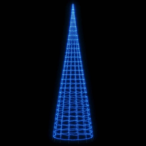 Árbol de Navidad en asta de bandera 3000 LED azul 800 cm M 3