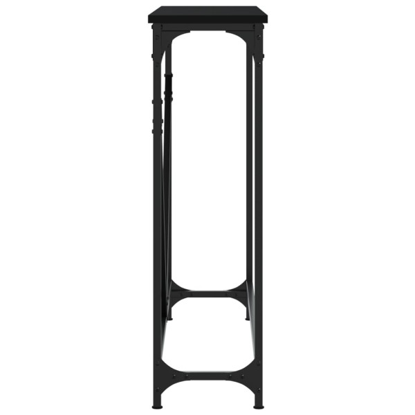 Mesa consola madera de ingeniería negra 102x22.5x75 cm M 5