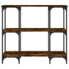 Mesa consola 102x35x90 cm derivados de madeira carvalho fumado 4