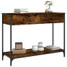Mesa consola madera contrachapada roble ahumado 100x34.5x75 cm 3