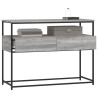 Mesa consola madera de ingeniería gris Sonoma 100x40x75 cm 4