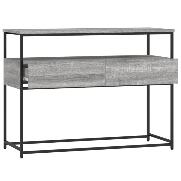 Mesa consola 100x40x75 cm derivados de madeira cinzento sonoma M 5