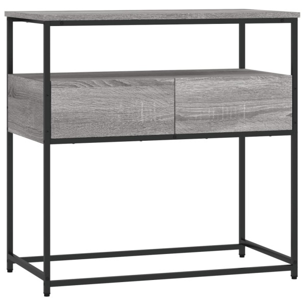 Mesa consola madera de ingeniería gris Sonoma 75x40x75 cm M 2
