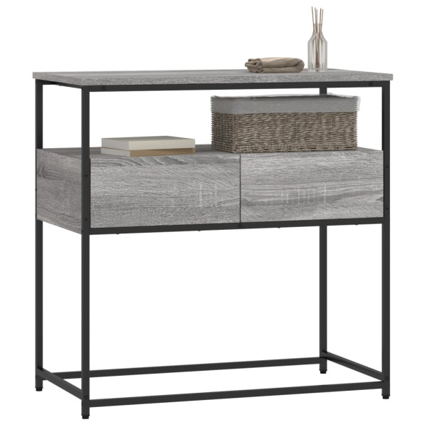 Mesa consola madera de ingeniería gris Sonoma 75x40x75 cm M 3