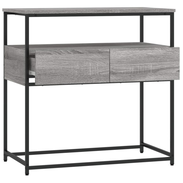 Mesa consola madera de ingeniería gris Sonoma 75x40x75 cm M 5