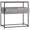 Mesa consola madera de ingeniería gris Sonoma 75x40x75 cm 5