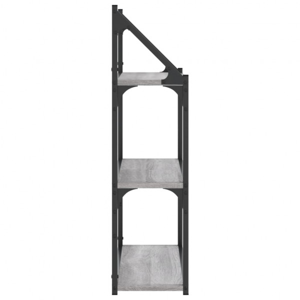 Estante de parede madeira engenharia cinza Sonoma 60x21x78.5cm M 5