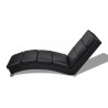 Chaise longue couro artificial preto 4