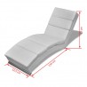 Chaise longue couro artificial branco 5