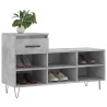 Mueble zapatero madera contrachapada gris hormigón 102x36x60 cm 3