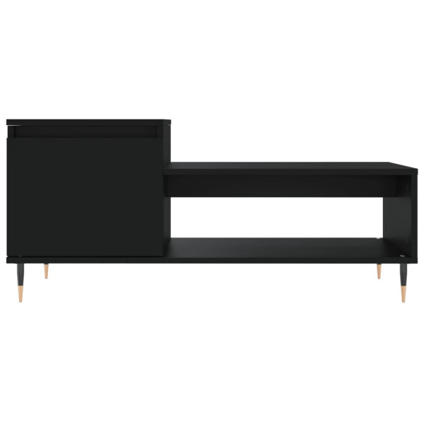 Mesa de centro madera contrachapada negro 100x50x45 cm M 5