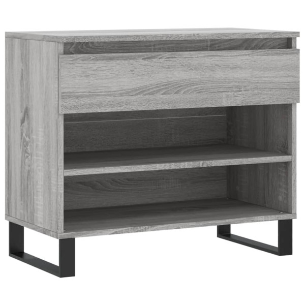 Mueble zapatero madera contrachapada gris Sonoma 70x36x60 cm M 2