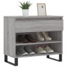 Mueble zapatero madera contrachapada gris Sonoma 70x36x60 cm 3