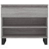 Mueble zapatero madera contrachapada gris Sonoma 70x36x60 cm 5