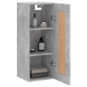 Armario de pared madera ingeniería gris hormigón 34.5x34x90 cm 4