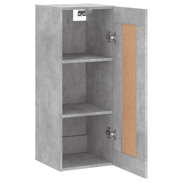 Armario de pared madera ingeniería gris hormigón 34.5x34x90 cm M 5