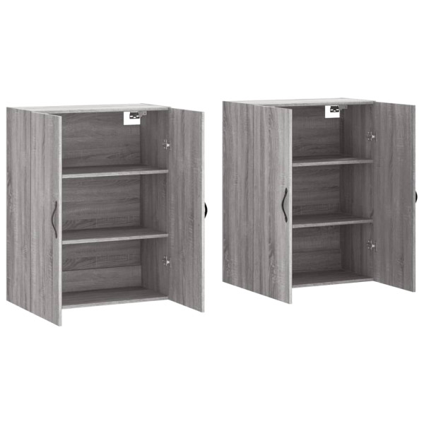 Armarios de pared 2 uds madera de ingeniería gris Sonoma M 4