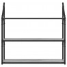 Estantería de pared madera ingeniería gris Sonoma 80x21x78.5cm 4