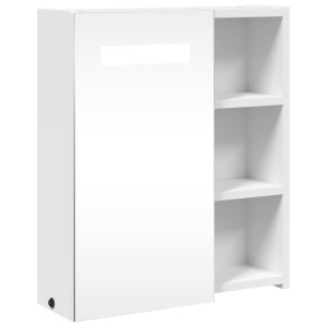 Armário espelhado p/ casa de banho c/ LEDs 45x13x52 cm branco H