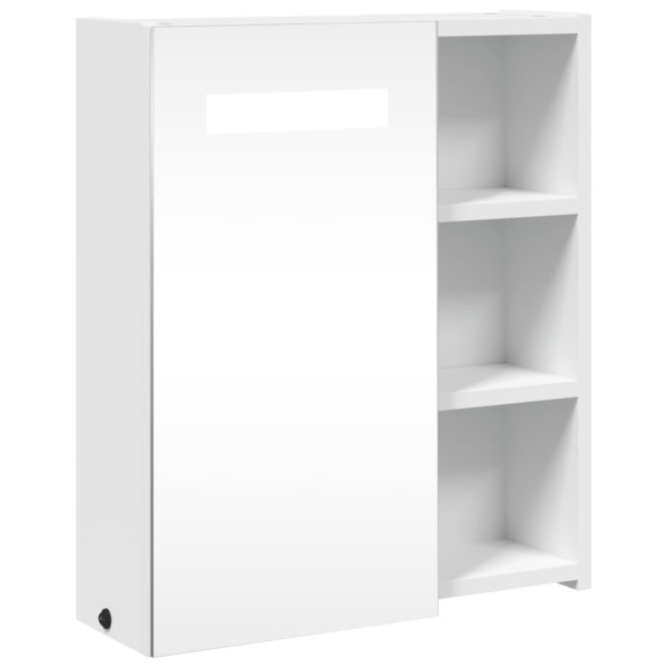 Mueble de baño con espejo y luz LED blanco 45x13x52 cm M 2