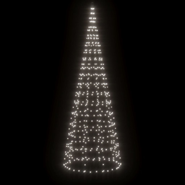Árbol de Navidad en asta de bandera 550 LED blanco frío 300 cm M 3