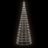 Árbol de Navidad en asta de bandera 550 LED blanco frío 300 cm 3