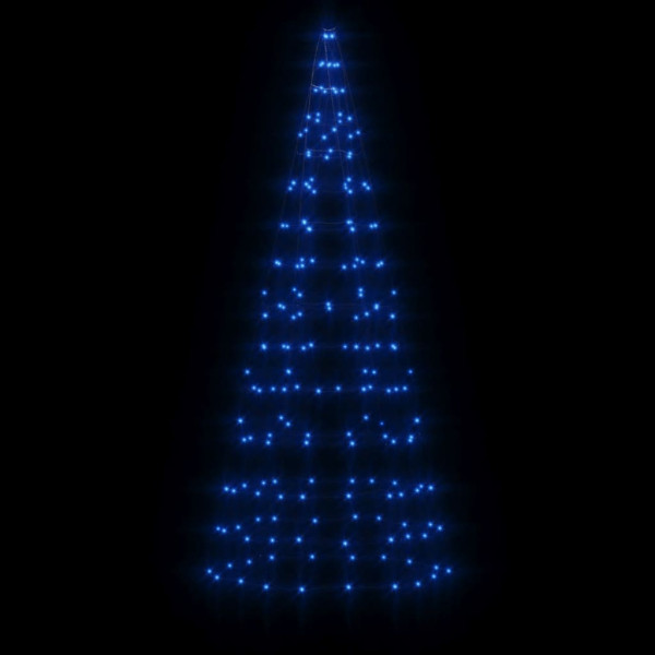 LED Árvore de Natal no mastro 200 LEDs Azul 180 cm M 3