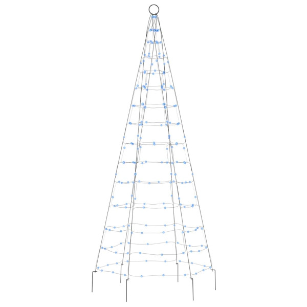 LED Árvore de Natal no mastro 200 LEDs Azul 180 cm M 4