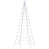 Árbol de Navidad en asta de bandera 200 LED azul 180 cm 4