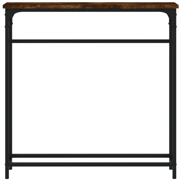 Mesa consola madera de ingeniería roble ahumado 75x19.5x75 cm M 4