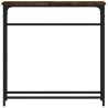 Mesa consola 75x19.5x75 cm derivados de madeira carvalho fumado 4
